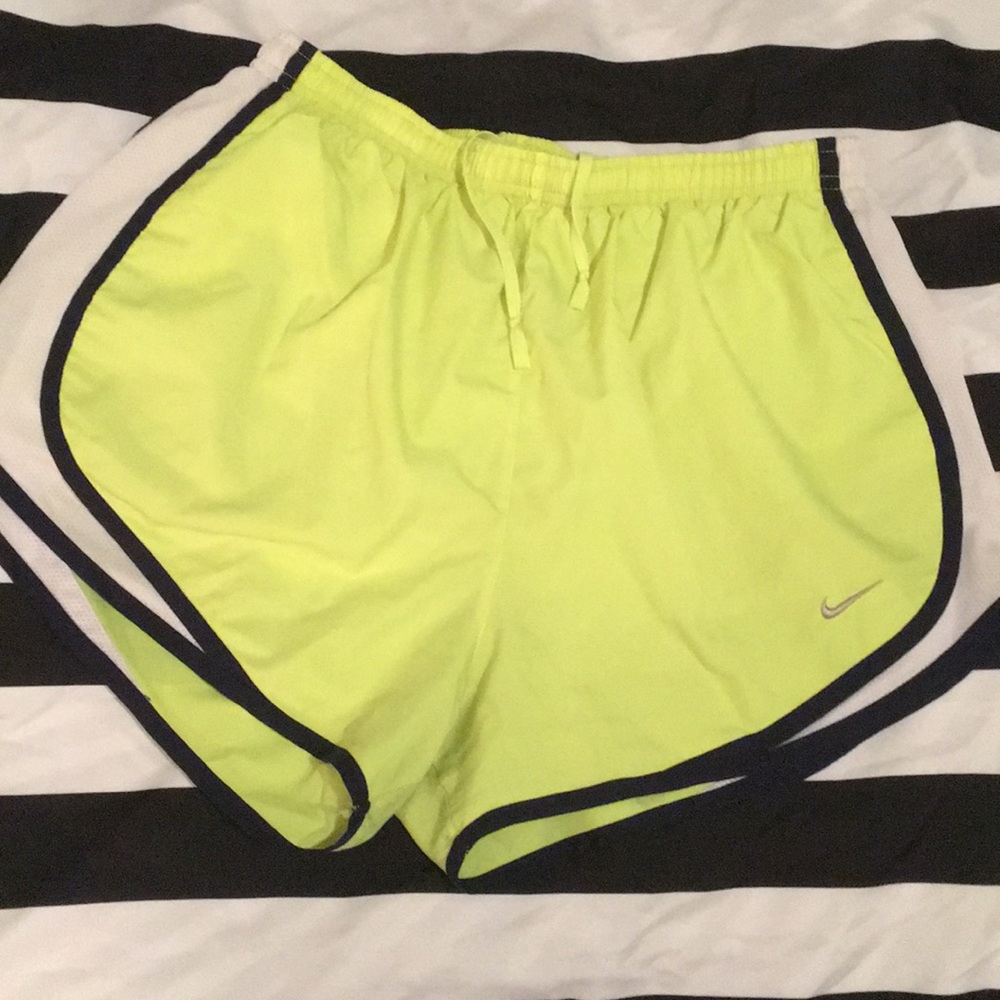 Highlighter yellow Nike Tempo shorts